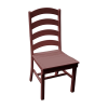 Ladderback Recycled Plastic Dining Chair with Armless Frame