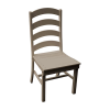 Ladderback Recycled Plastic Dining Chair with Armless Frame