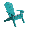 Recycled Plastic Adirondack Chair with Two Cup Holders and Folding Frame