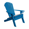 Recycled Plastic Adirondack Chair with Two Cup Holders and Folding Frame