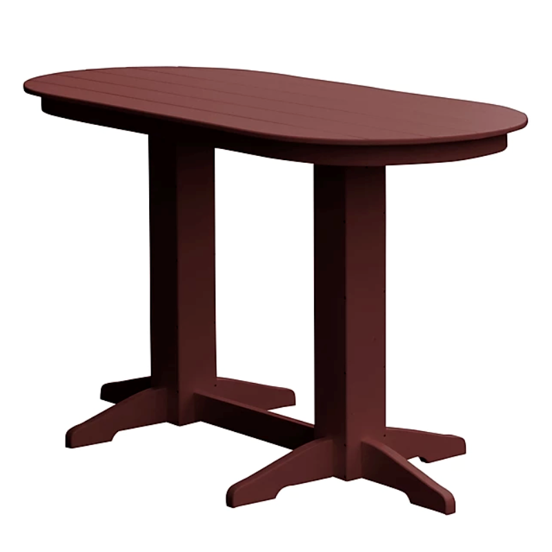 Oval Recycled Plastic Bar Table 4, 5, Or 6 Ft. Furniture Leisure