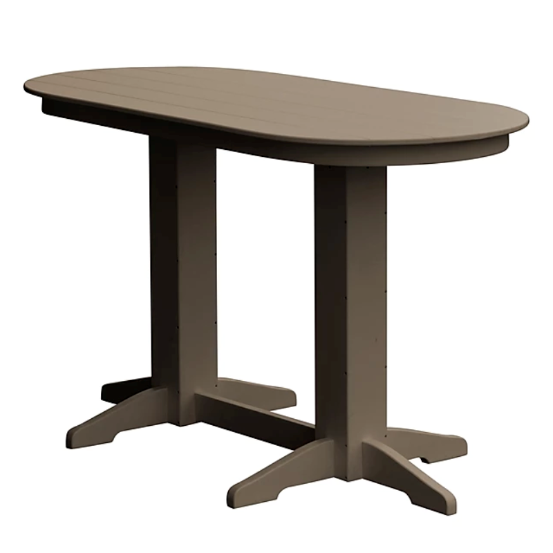 Oval Recycled Plastic Bar Table 4, 5, Or 6 Ft. Furniture Leisure