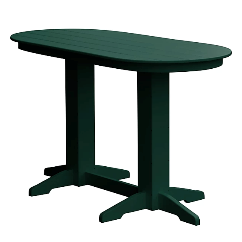 Oval Recycled Plastic Bar Table 4, 5, Or 6 Ft. Furniture Leisure
