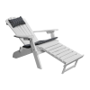 Recycled Plastic Reclining Adirondack Chair with Pullout Ottoman