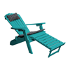 Recycled Plastic Reclining Adirondack Chair with Pullout Ottoman