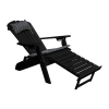 Recycled Plastic Reclining Adirondack Chair with Pullout Ottoman