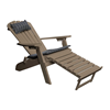 Recycled Plastic Reclining Adirondack Chair with Pullout Ottoman