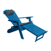 Recycled Plastic Reclining Adirondack Chair with Pullout Ottoman