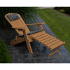 Recycled Plastic Reclining Adirondack Chair with Pullout Ottoman