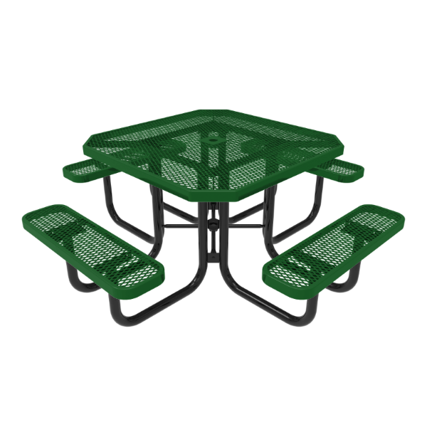 RHINO 46" Octagon Thermoplastic Polyolefin Coated Picnic Table