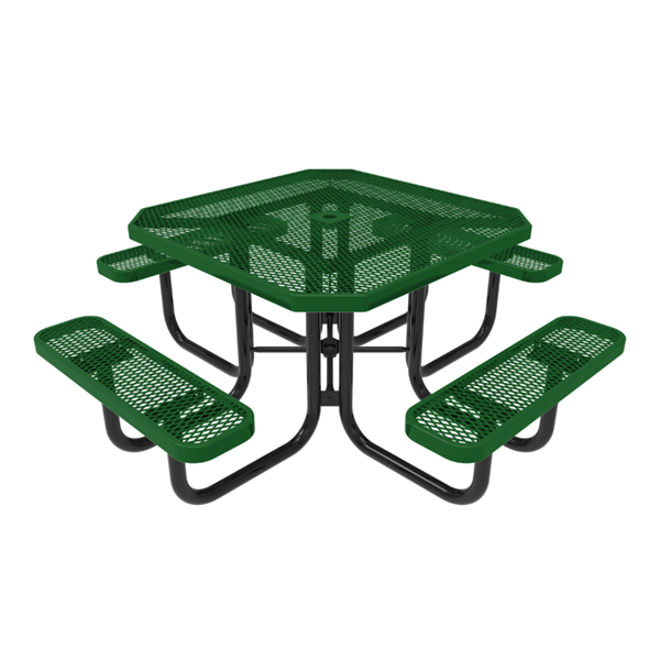 RHINO 46" Octagon Thermoplastic Polyolefin Coated Picnic Table