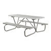 6 Ft. Aluminum Picnic Table with Bolted Galvanized Steel Frame