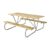 6 Ft. Wooden Picnic Table with Bolted Galvanized Steel Frame