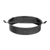 11" High x 30" Diameter Steel Fire Ring with Flip-Up Grate