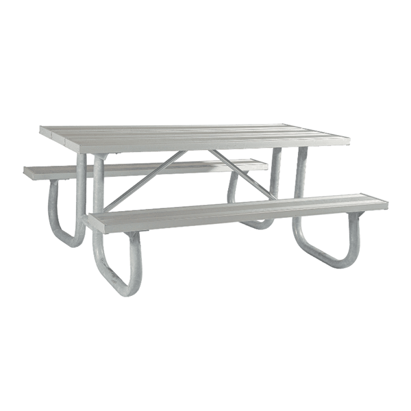 12 Ft. Heavy Duty Aluminum Picnic Table with Welded Galvanized Steel Frame