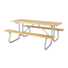 12 Ft. Wooden Picnic Table with Welded Galvanized Steel Frame