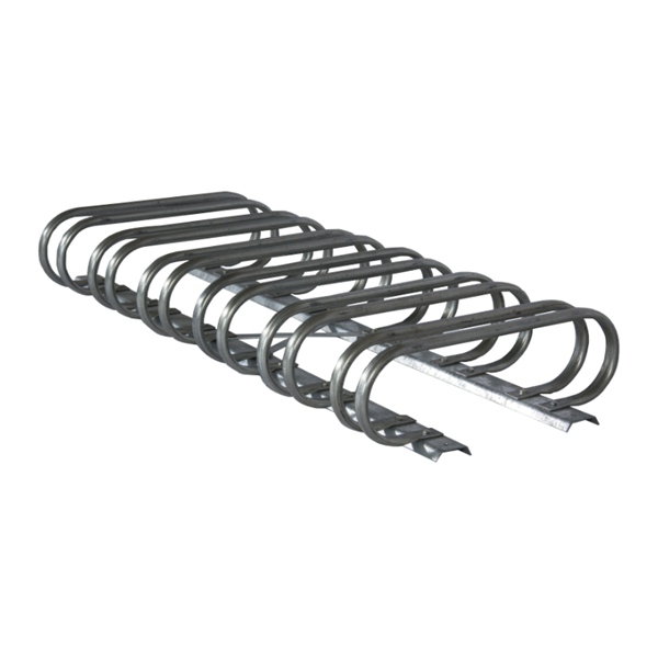 12 Space Low Profile Bike Rack, Galvanized Steel