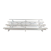 15 ft. 4 Row Portable Aluminum Bleacher without Guardrails and Double Footboards