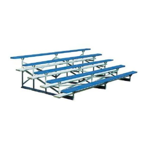 15 ft. 5 Row Portable Powder-Coated Aluminum Bleacher