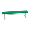 15 Ft. Portable Fiberglass Backless Sports Bench with Galvanized Steel Frame