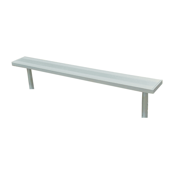15 Ft. Stationary Aluminum Backless Sports Bench with Galvanized Steel Frame