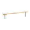 15 Ft. Stationary Wooden Backless Sports Bench with Galvanized Steel Frame