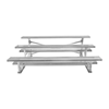 21 ft. 3 Row Tip and Roll Aluminum Bleacher without Guardrails and Double Footboards