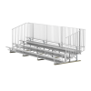 21 ft. 4 Row Portable Aluminum Bleacher with Guardrails and Double Footboards