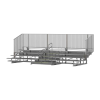 21 ft. 5 Row Aluminum Bleacher with Guardrails and Double Footboards