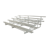 21 ft. 5 Row Tip and Roll Aluminum Bleacher without Guardrails and Double Footboards
