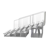 21 ft. 8 Row Aluminum Bleacher with Guardrails and Double Footboard