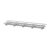 27 ft. 3 Row Tip and Roll Aluminum Bleacher without Guardrails and Double Footboards