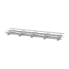 27 ft. 3 Row Tip and Roll Aluminum Bleacher without Guardrails and Double Footboards