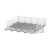 27 ft. 8 Row Aluminum Bleacher with Guardrails and Double Footboards