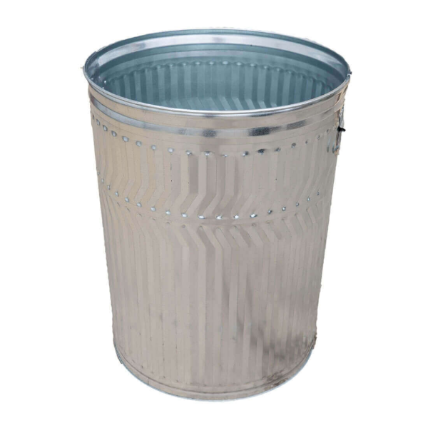 32 Gallon Galvanized Steel Trash Can 17 Lbs. Furniture Leisure