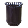 45 Gallon Iron Valley Trash Receptacle with Flat Top