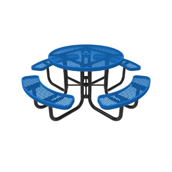 Elite Series 46" Round Thermoplastic Polyethylene Portable Picnic Table