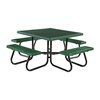 46" Square Plastisol Expanded Metal Picnic Table