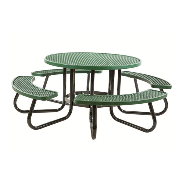 48" Round Plastisol Expanded Metal Picnic Table