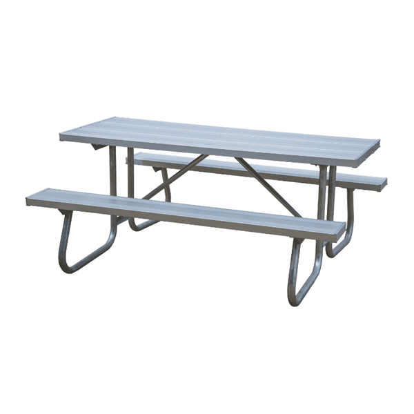 6 Ft. Aluminum Picnic Table with Welded Galvanized Steel Frame