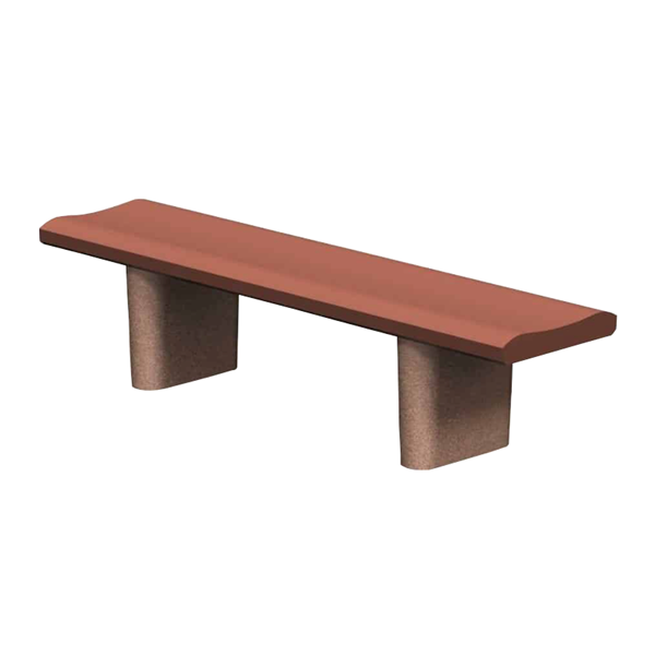 6 Ft. Concrete Contoured Bench without Back