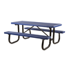 6 Ft. Heavy Duty Plastisol Coated Metal Picnic Table