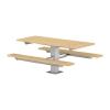 6 Ft. Wooden Pedestal Picnic Table