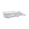 7.5 ft. 4 Row Tip and Roll Aluminum Bleacher without Guardrails and Double Footboards