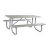 8 Ft. Heavy Duty Aluminum Picnic Table with Welded Galvanized Steel Frame