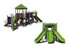 Triple Play Commercial Playground Equipment Made From Industrial Powder Coated Steel - Earth
