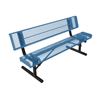  Elite Series 4 Ft. Thermoplastic Polyethylene Coated Rolled Bench with Back