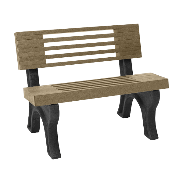 Elite Recycled Plastic Backed Bench with Portable Frame