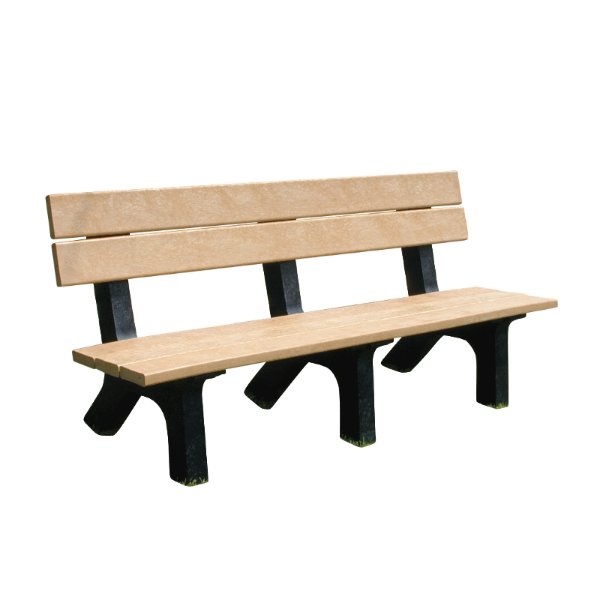 Evergreen Series Rock Island Recycled Plastic Park Bench - 4' or 6'