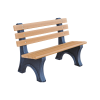 4 Ft. Recycled Plastic Park Garden Bench with Back